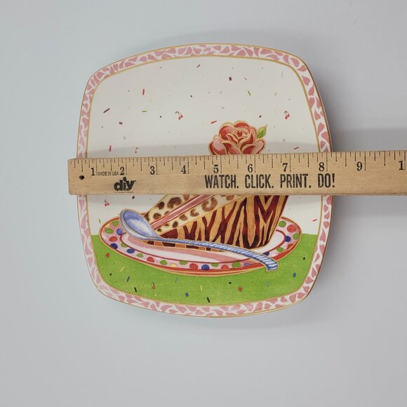 222 Fifth Sweet Confections Dessert Plates Set Sango Fine China Vintage - Picture 7 of 8